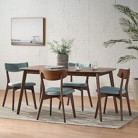 mid century modern wood dining table - affordablebestliving