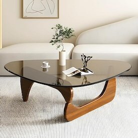 mid century modern glass coffee table