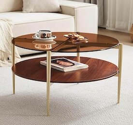 mid century modern glass coffee table