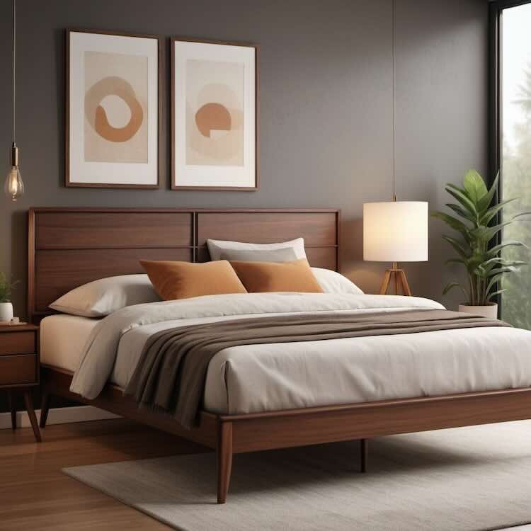 mid century modern bed frame - MCM bed frame