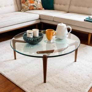 mid century modern glass coffee table - affordablebestliving