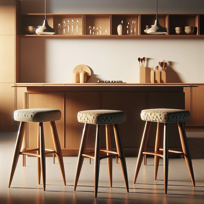 mid century modern kitchen stools - ABL