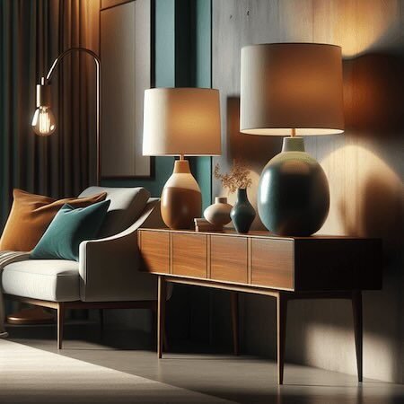 mid century modern table lamps - ABL